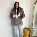 Pelliccia Samira 68360-MARRONE