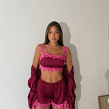 Coordinato Kendal 7836- WINE/FUCSIA