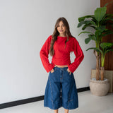 Bermuda JUSTWEST ICON IGI040- DENIM SCURO