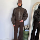 Giubbino Lyra 7453-MARRONE