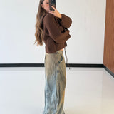 Maglioncino con zip Juana 1818-MARRONE