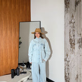 Camicione Wanda M01 - DENIM CHIARO