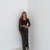 Maglia Nahia 2171 - MARRONE