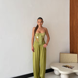 Pantalone Faye 24205-PISTACCHIO