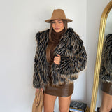 Pelliccia Eva 19302-NERO/GIALLO