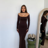 Abito Vicky 13584-MARRONE