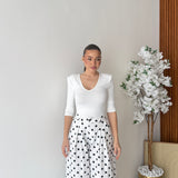 Pantalone Pois 12657 - BIANCO