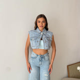 Gilet Nami 22285 - DENIM CHIARO