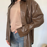 Camicia Leida 19228-MARRONE