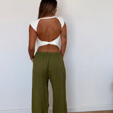 Pantalone Grace 24205lino-VERDE