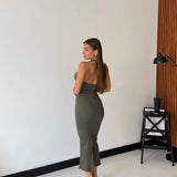 Abito Klaire 20399- VERDE MILITARE