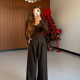 Pantalone Alyssa 2693-MARRONE