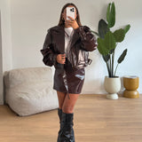 Giubbino Mona 25079-MARRONE