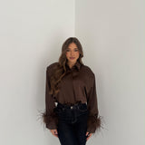 Camicia Medea JUST WEST 163-CA - MARRONE