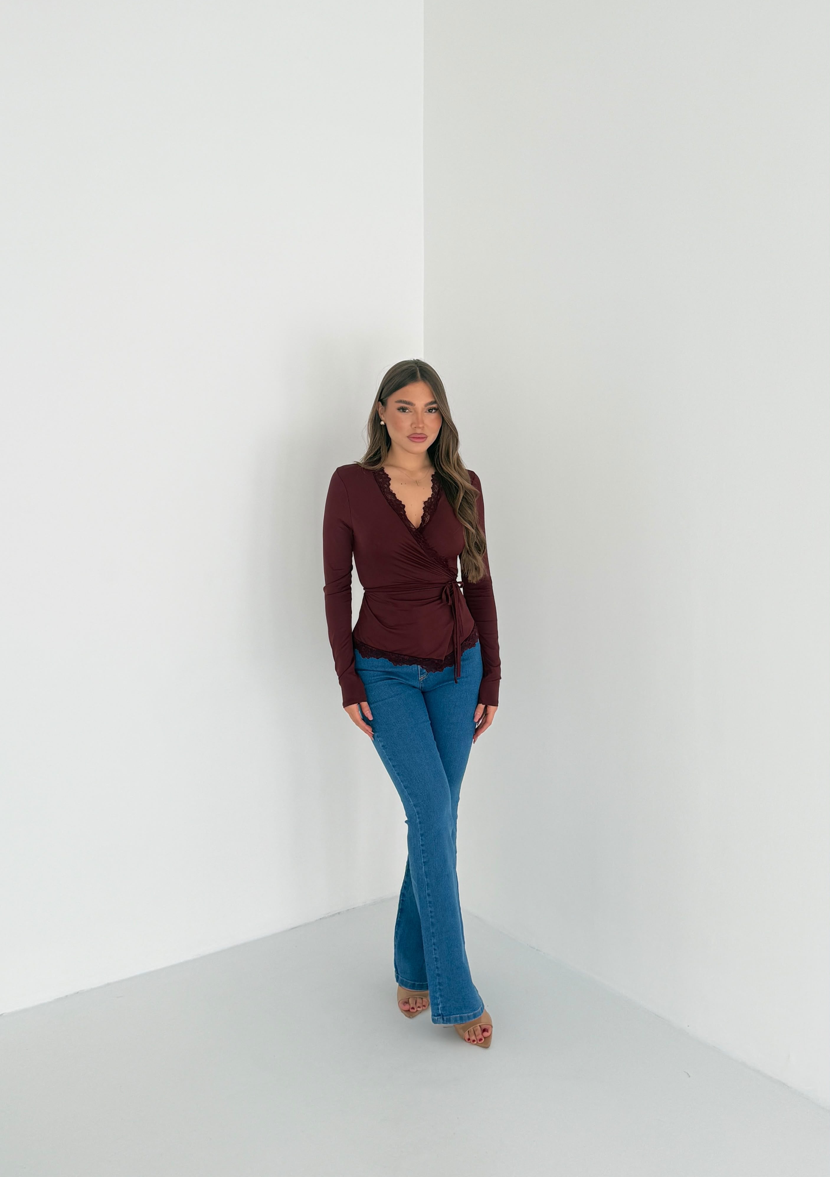 Maglia INCROCIATINA Jacie 15165 - BORDEAUX