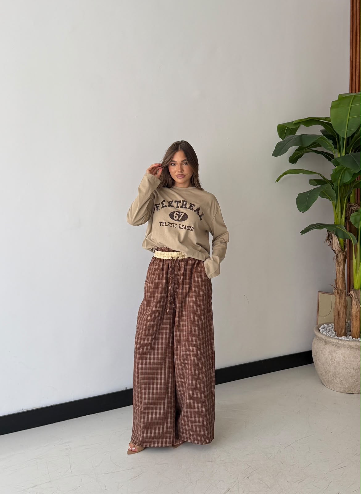 Pantalone Elodie 57665- MARRONE CHIARO