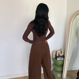 Jeans Flare 22095-MARRONE