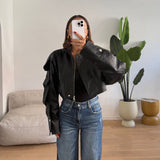 Giubbino crop Ashley 9157-NERO