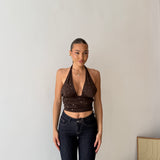 Top Kora 14825- MARRONE