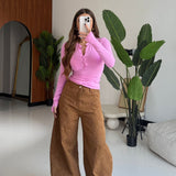 Jeans Flawers P12616-CUOIO