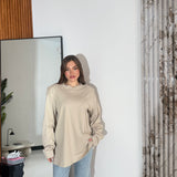 Maxi shirt garzata Aseel 2642-BEIGE