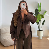 Giubbino Tresy DD86-B-MARRONE