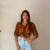 Camicia Karoline 728712 - ORO/BORDEAUX