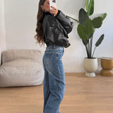 Giubbino crop Ashley 9157-NERO