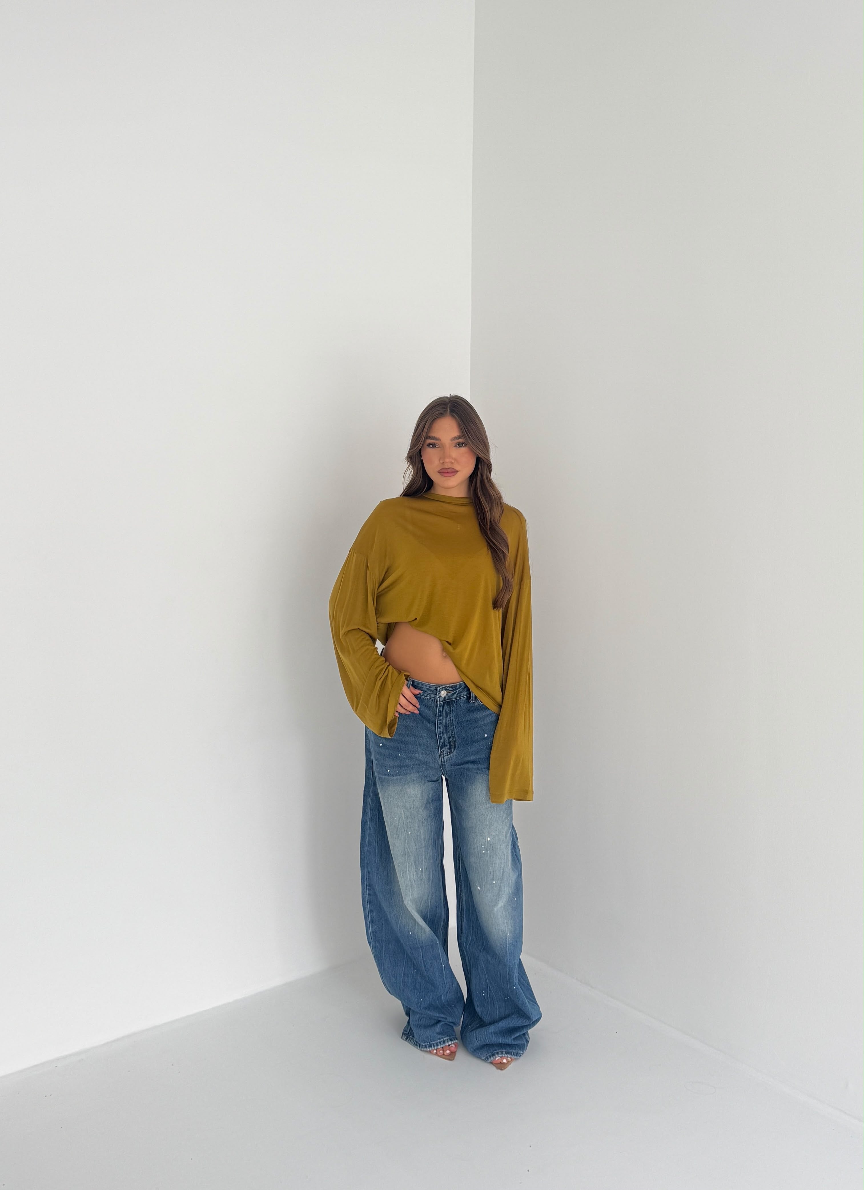 Maxi Maglia  Kendy ultralight JUSTWEST 155- SENAPE