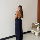 Coordinato Gessato Nives 47989/47466 - BLU