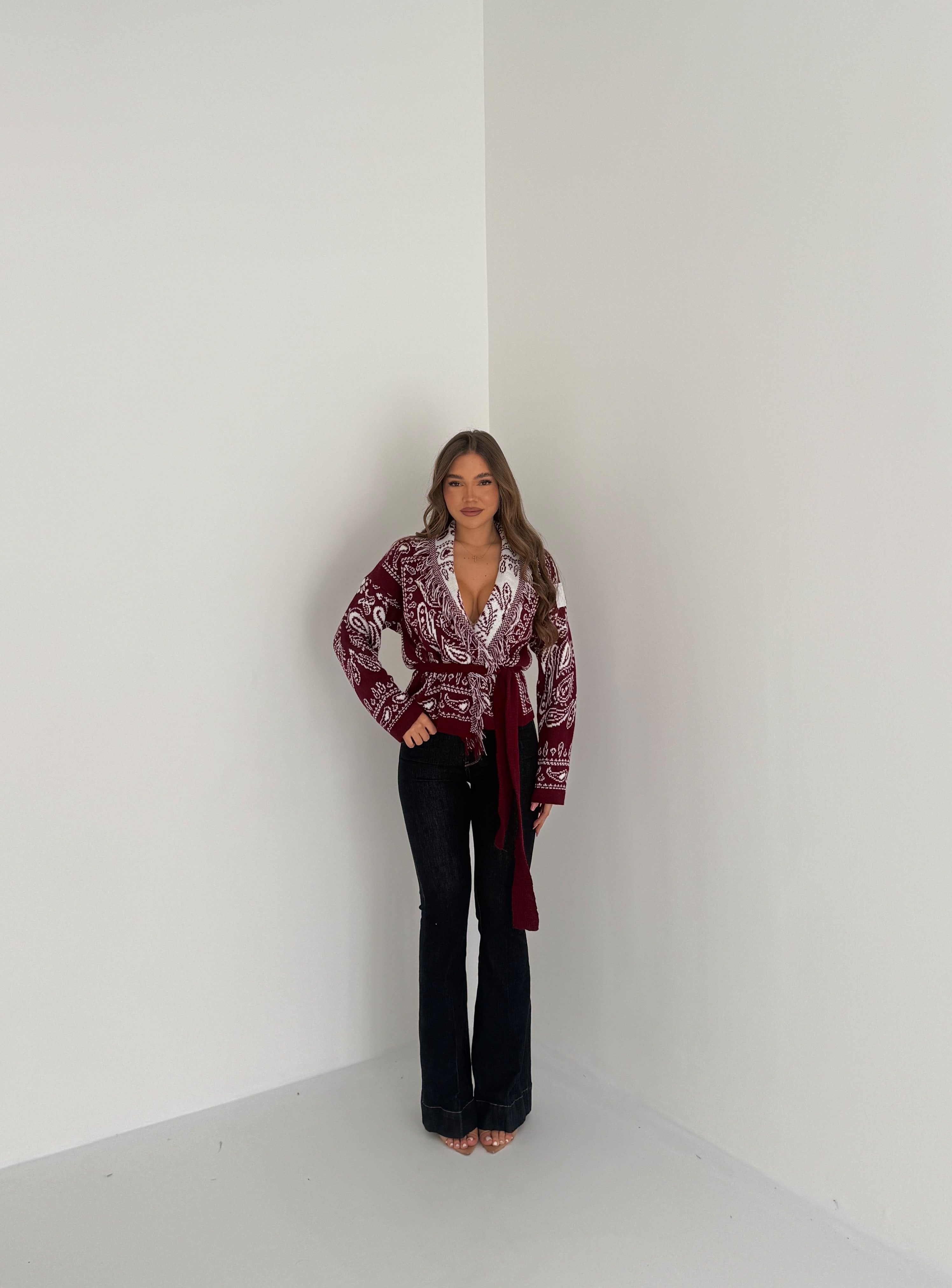 Cardigan Nathalie 2051 - BORDEAUX