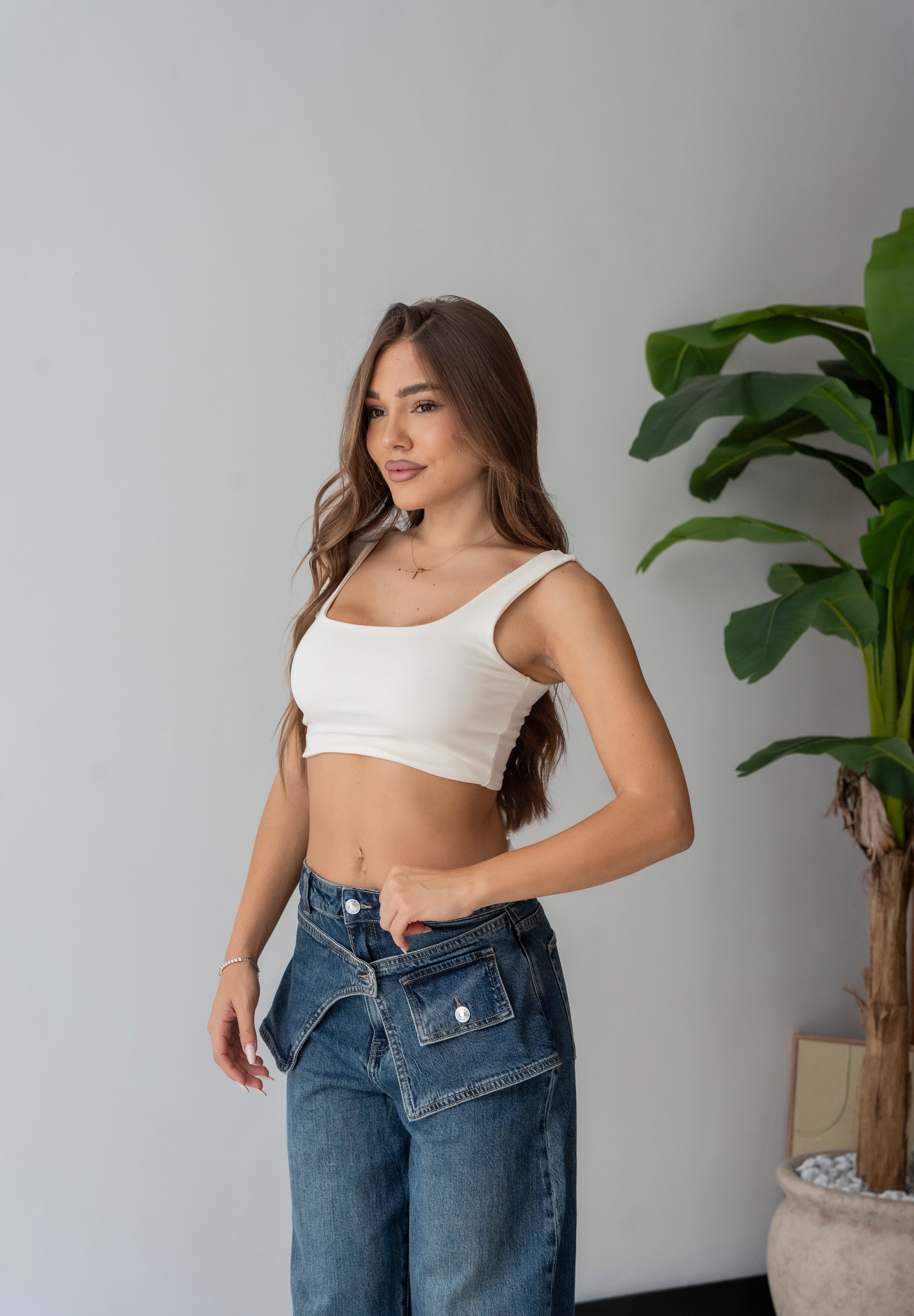 Top Lysia JUST-WEST 02711- CREMA