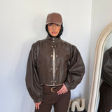 Giubbino Lyra 7453-MARRONE