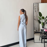 Coordinato Yasmine P1677 - CELESTE