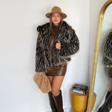 Pelliccia Eva 19302-NERO/GIALLO