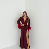 Abito Elaine 2717- BORDEAUX