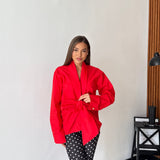 Camicia Fiocco 100% Cotone - ROSSO