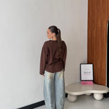 MaxiShirt Longsleeve Emily 19298 - MARRONE