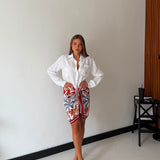 Gonna/Pareo Summer 97565- BIANCO