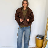 Giubbino Satiné 11709-MARRONE