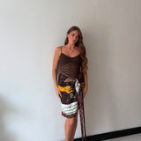 Gonna/Pareo Malesia 48521- MARRONE