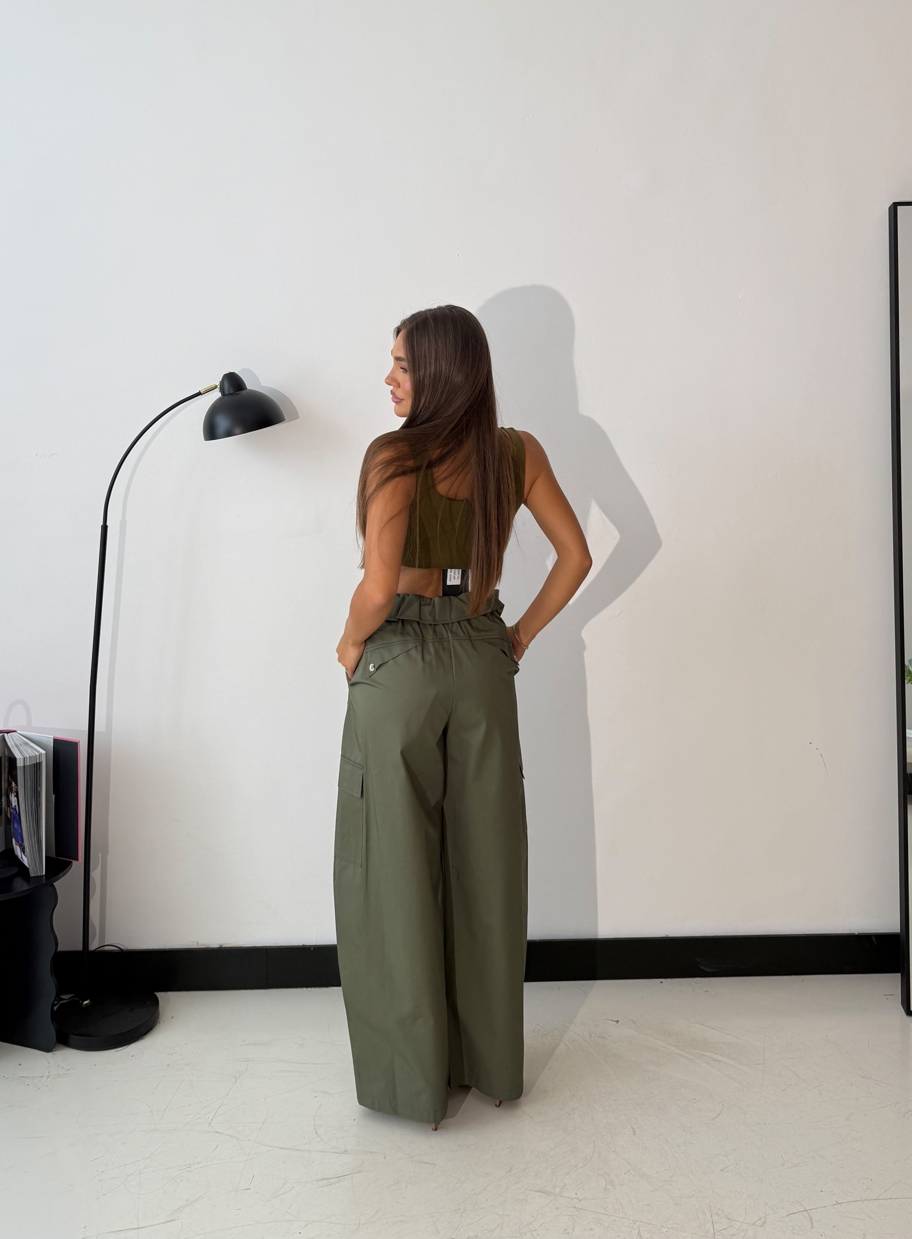 Pantalone Isabeau 02712- VERDE MILITARE