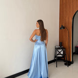 Abito Allison 23638 - CELESTE