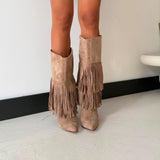 Boots Fringes 52202- BEIGE