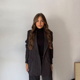 Coordinato Gessato Elodie 11190- NERO