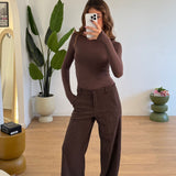 Pantalone Billie 11395 - MARRONE