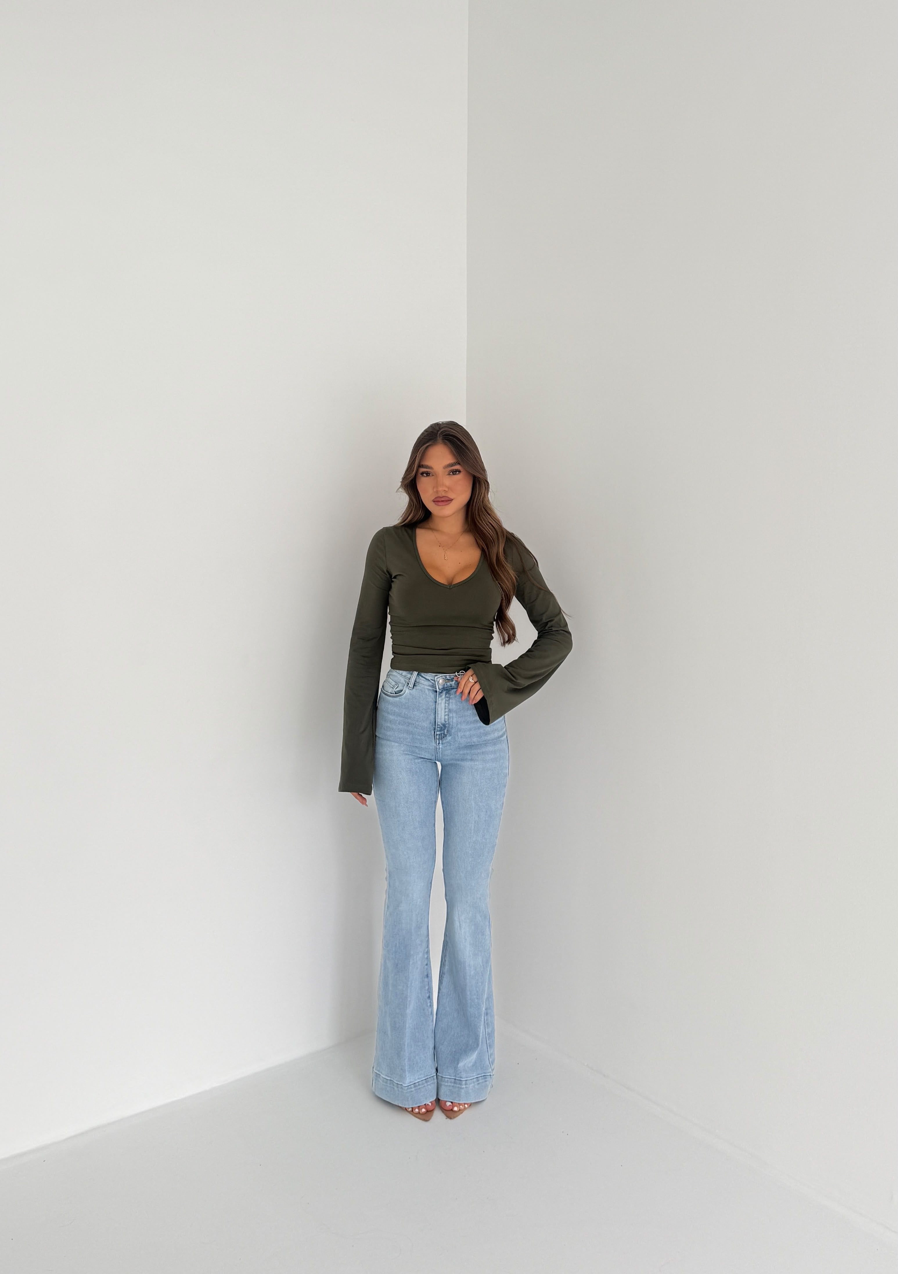Maglia Eloise 174 JUST WEST - VERDE MILITARE