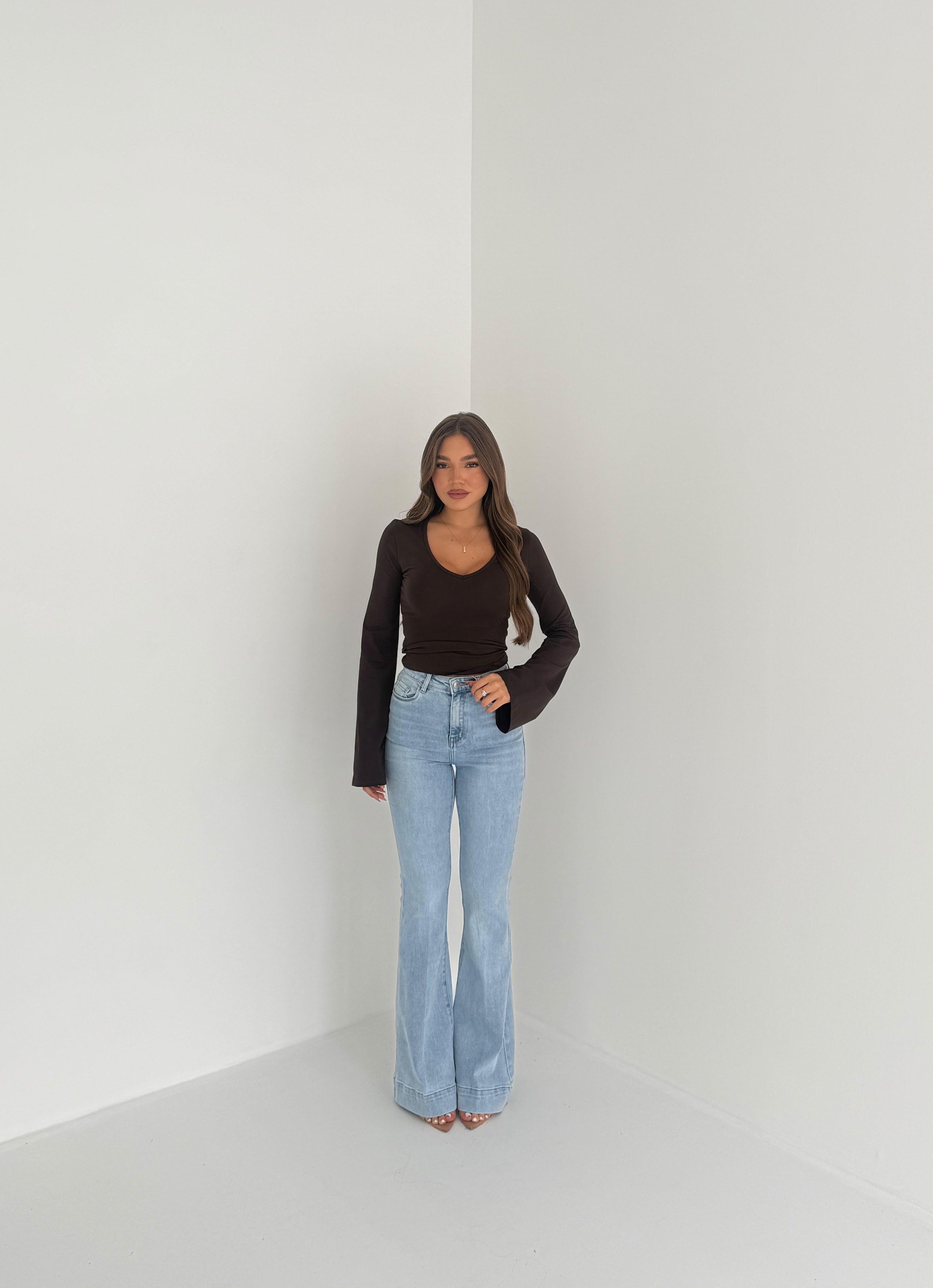 Maglia Eloise 174 JUST WEST - MARRONE