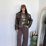 Giubbino Layla 6675-MARRONE