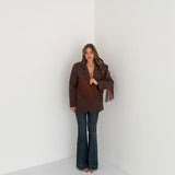 Giacca Mabel JUST WEST 151 - MARRONE